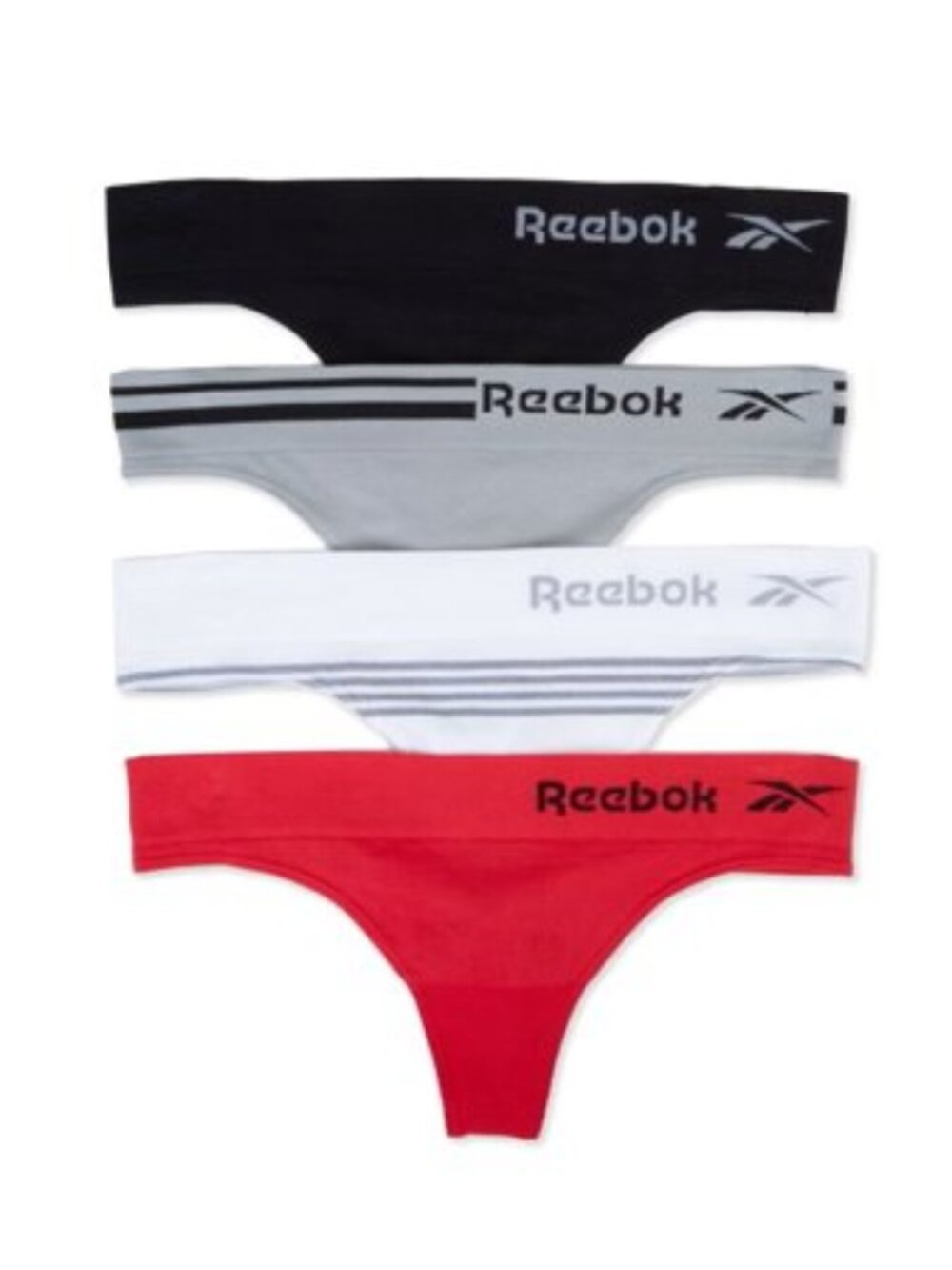 Reebok Women's Seamless Thong 4 Pack Multi Color NWT